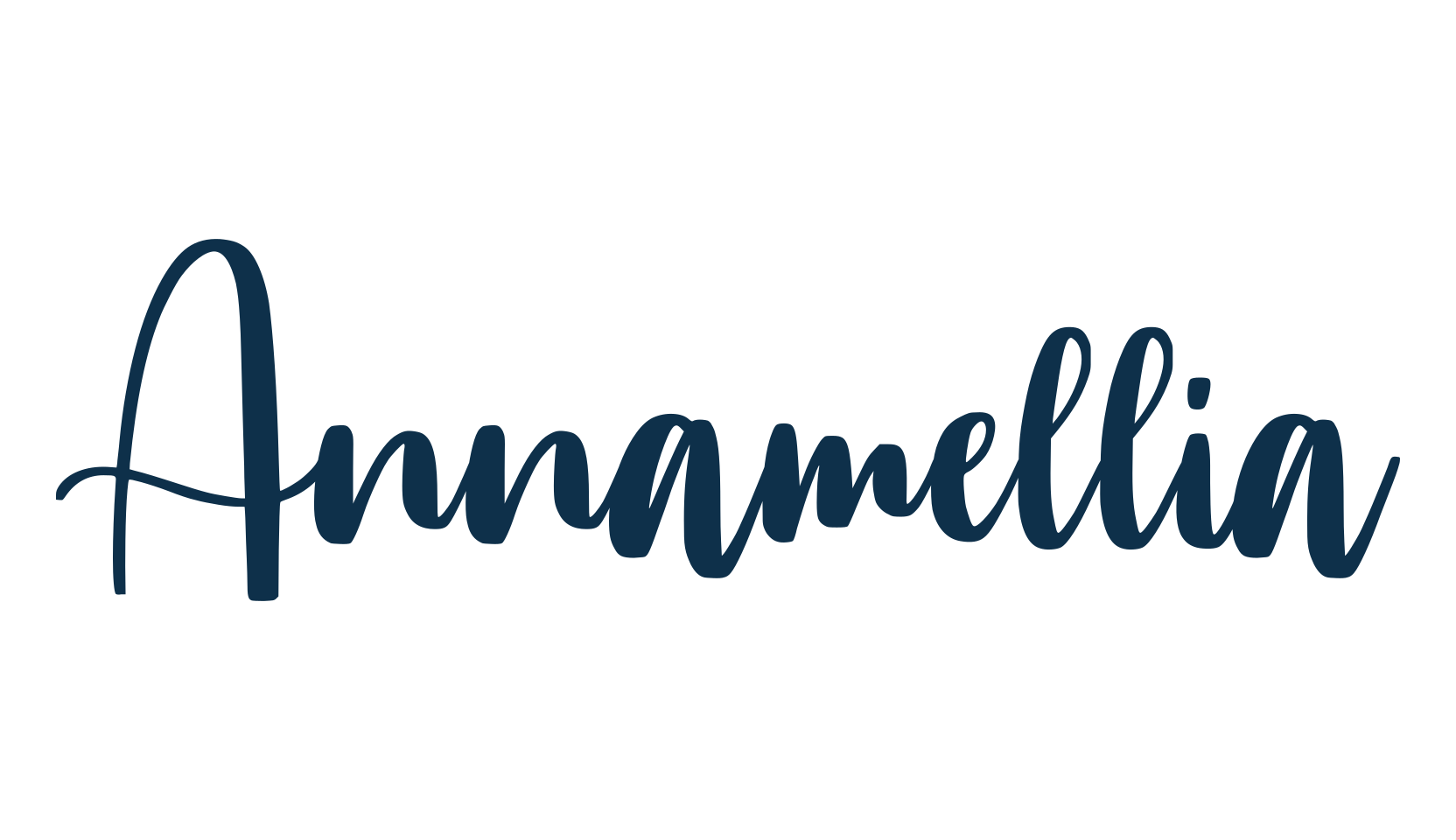 Annamellia, script calligraphy fancy decorative font preview