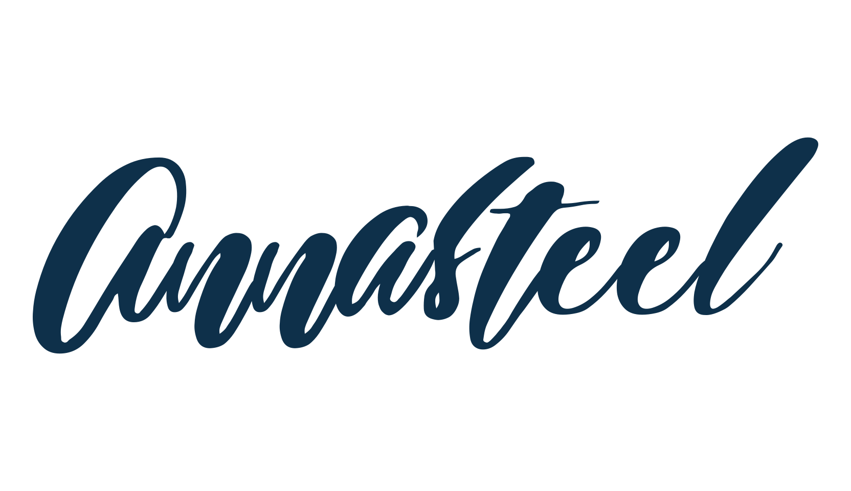 Annasteel, script brush fancy decorative calligraphy font preview