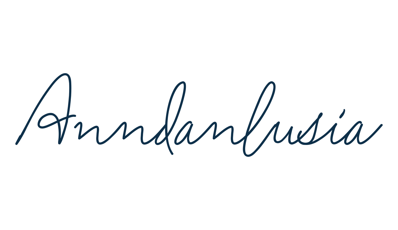 Anndanlusia, script handwritten fancy decorative calligraphy font preview