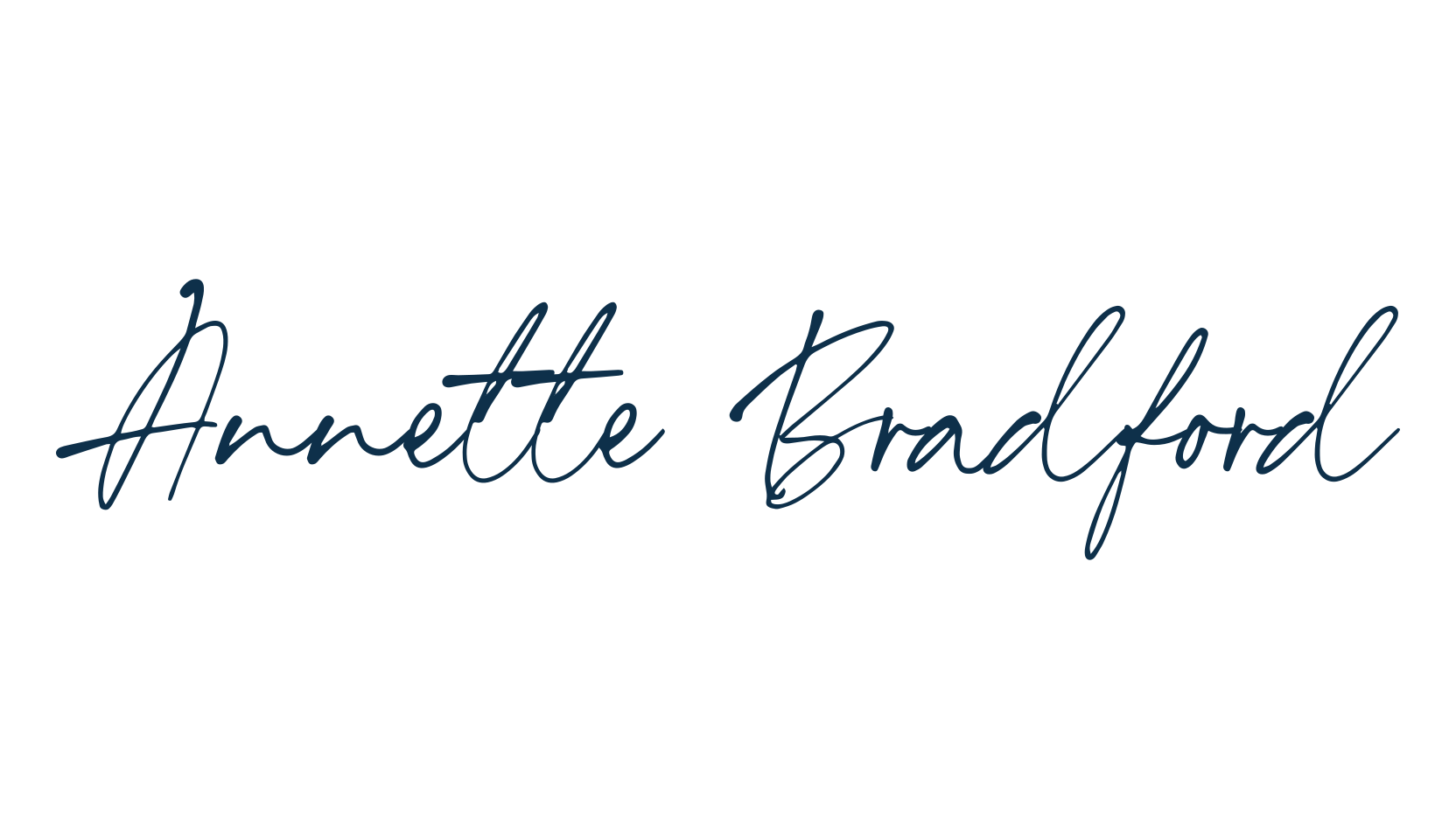Annette Bradford, handwriting font preview