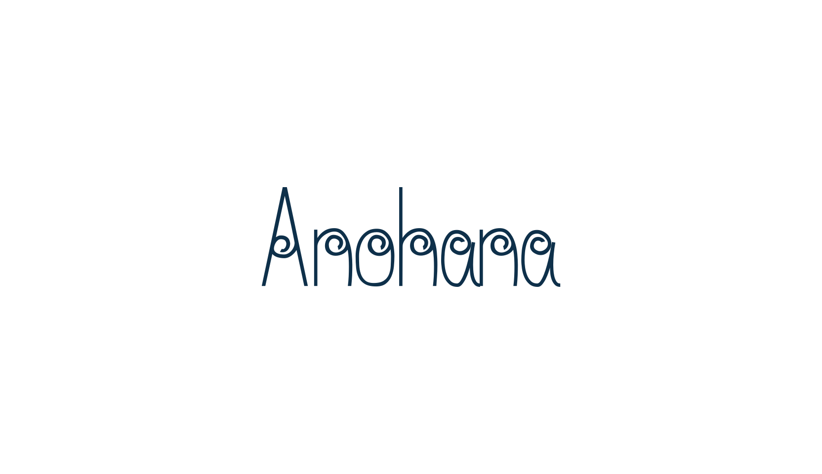 Anohana, curly font preview