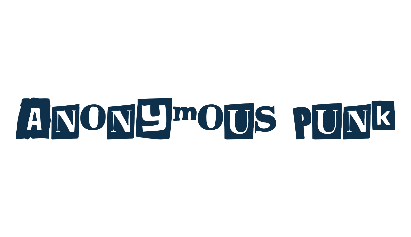 Anonymous Punk, distorted font preview