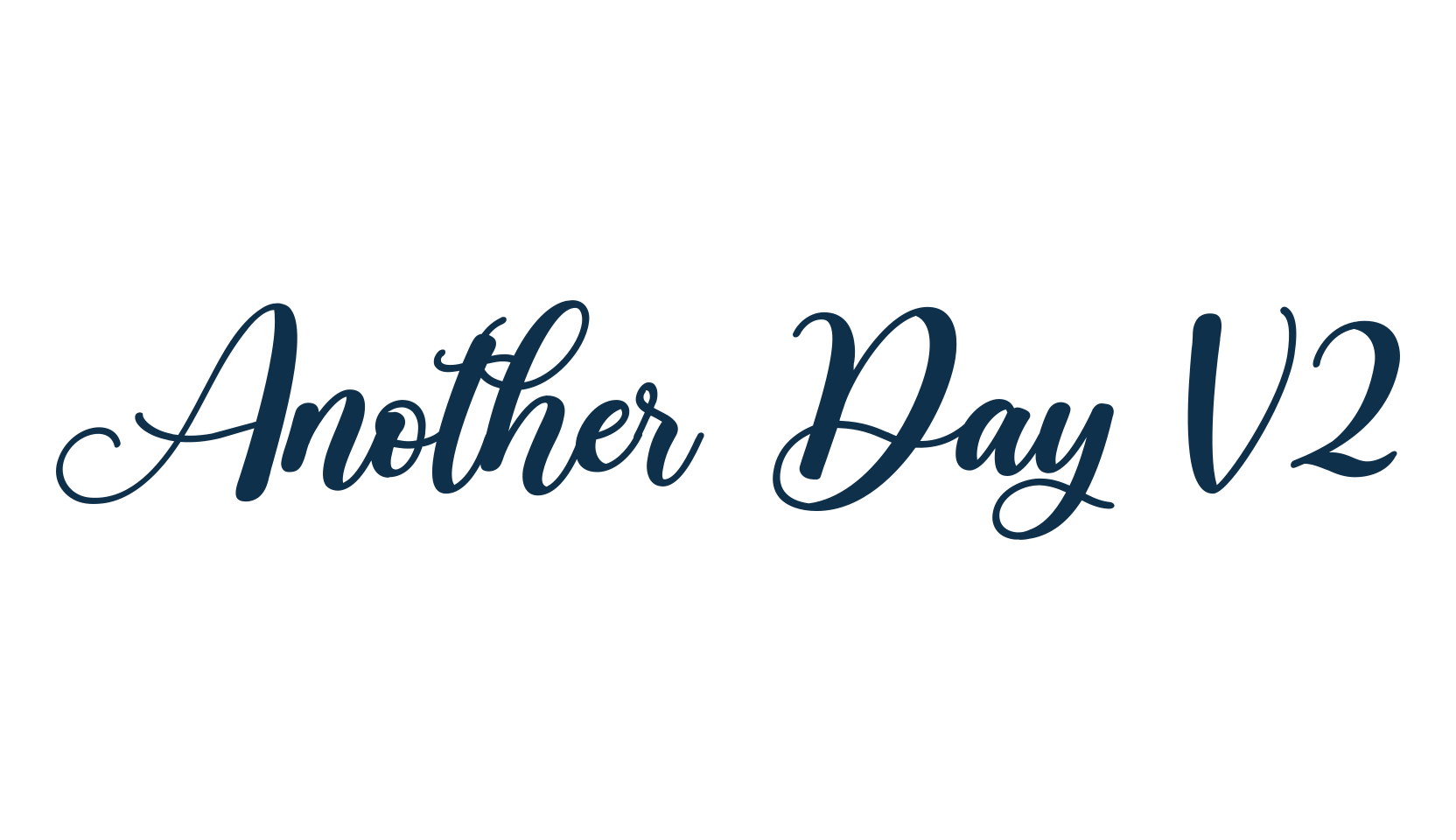 Another Day V2, script calligraphy fancy decorative font preview