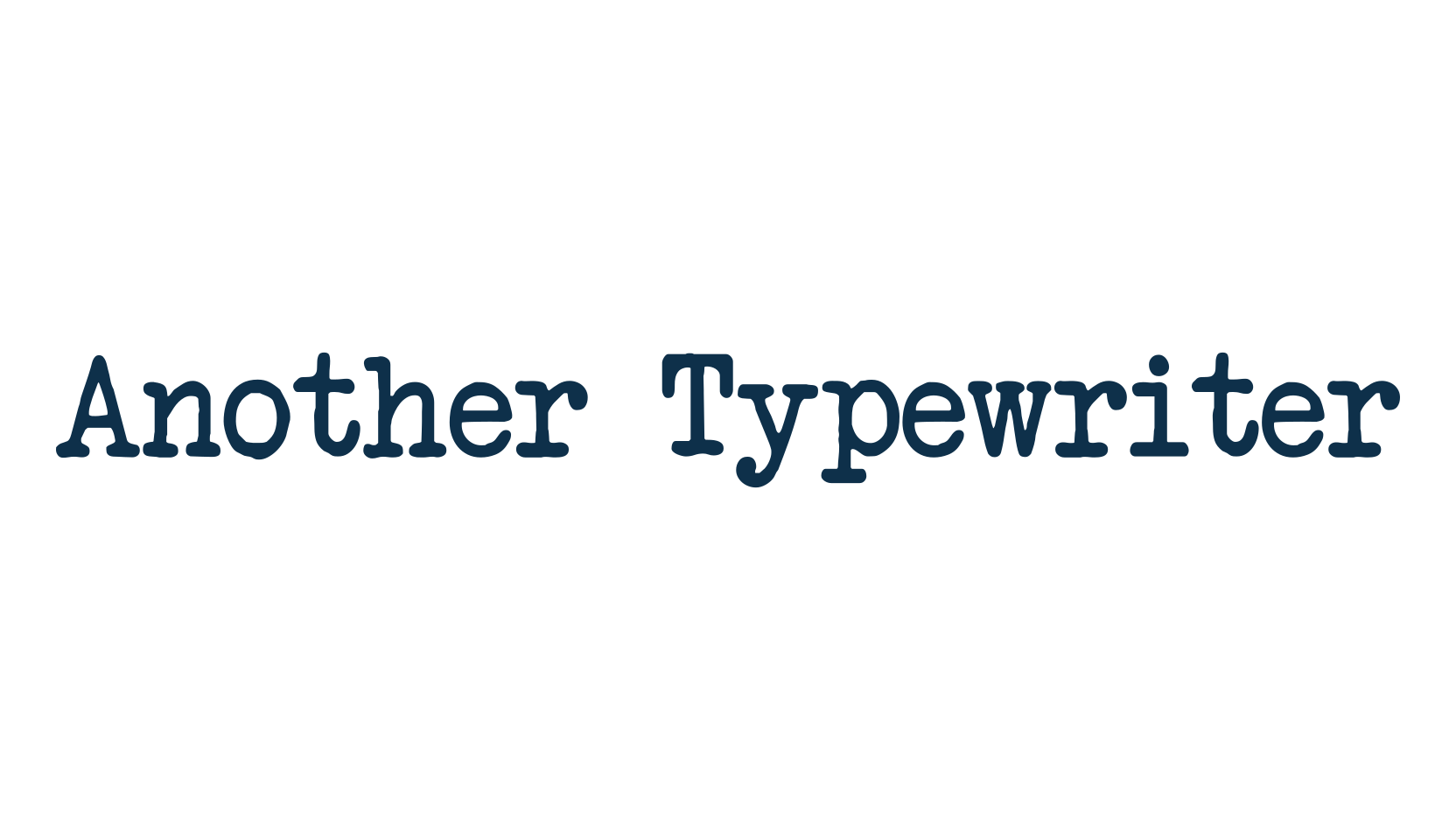 Another Typewriter, fancy typewriter decorative font preview