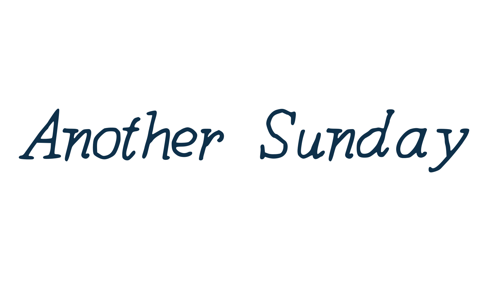 Another Sunday, handwriting font preview