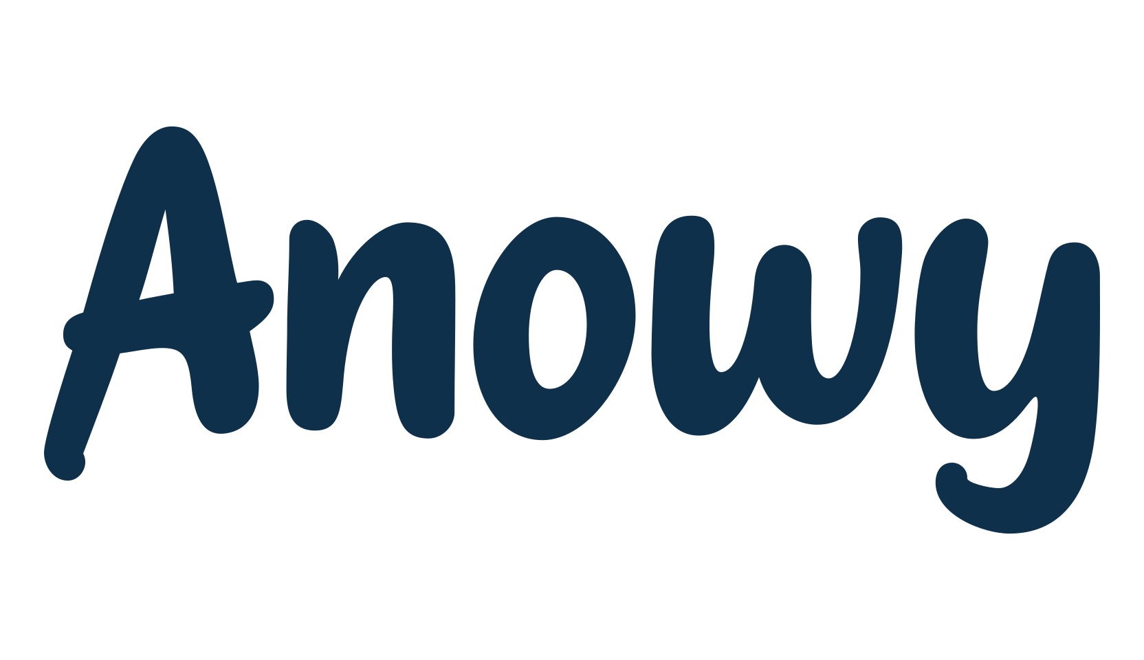Anowy, cartoon font preview