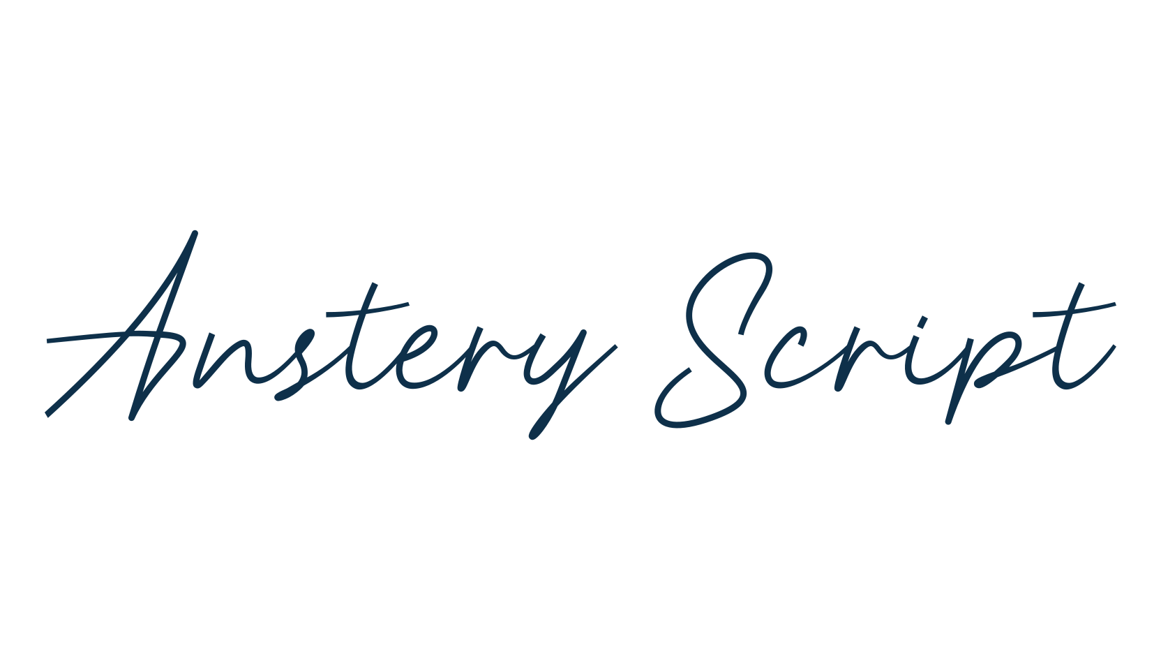 Anstery Script, script handwritten fancy decorative calligraphy font preview