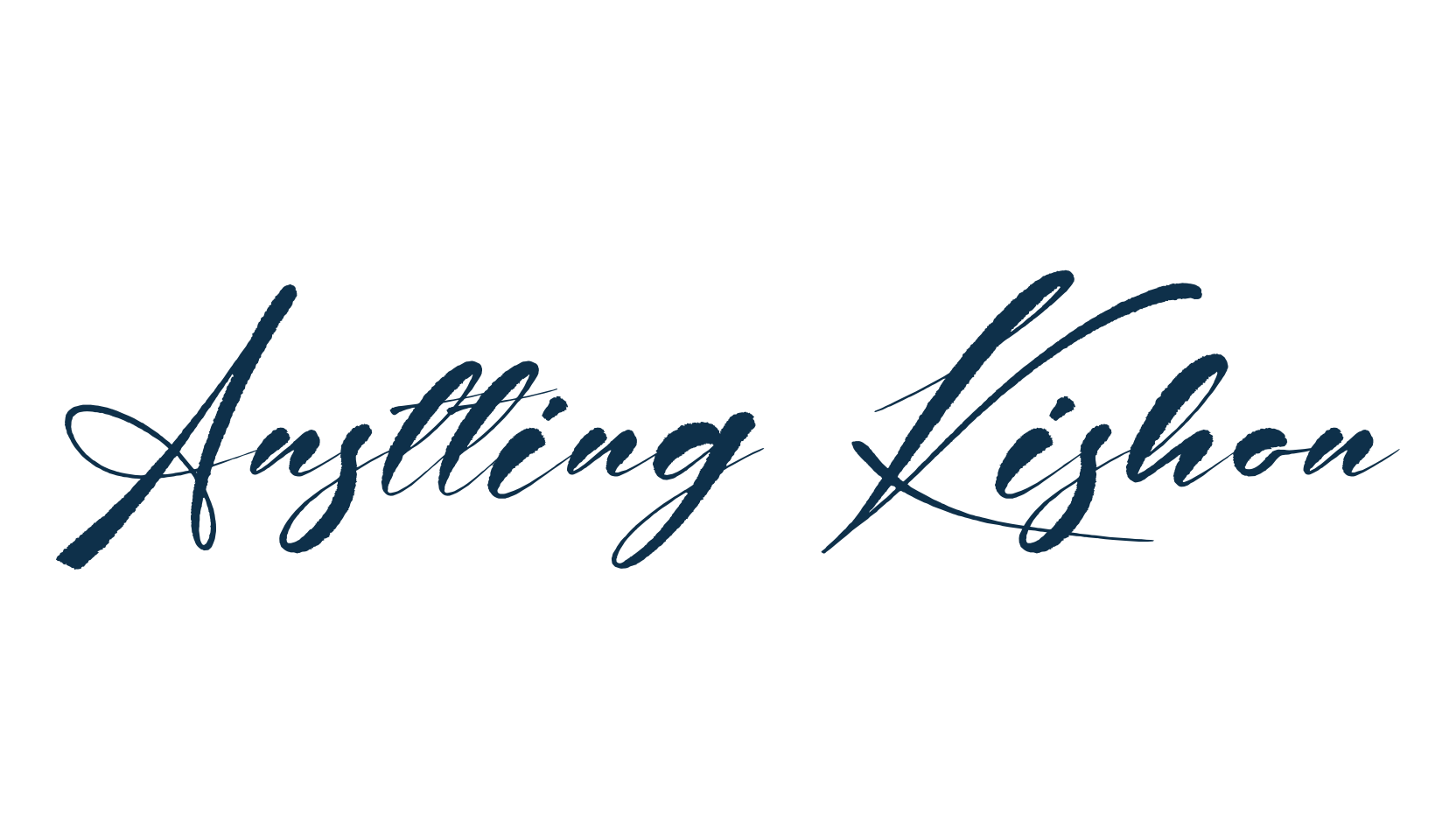 Anstting Kishon, script calligraphy fancy decorative font preview