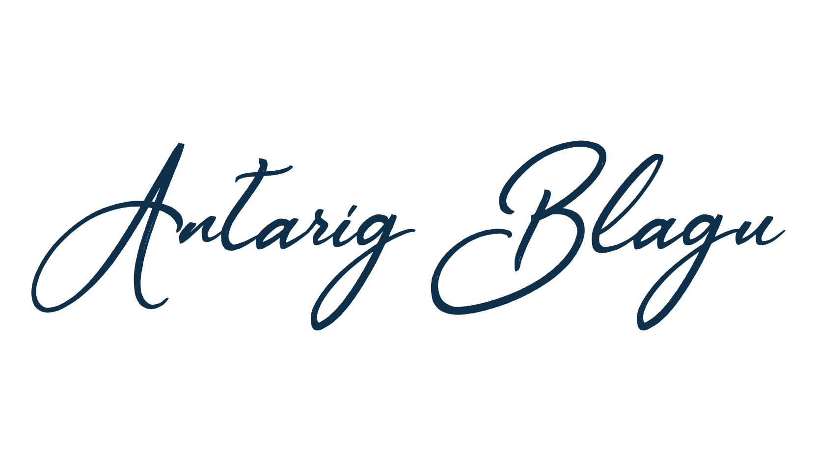 Antarig Blagu, script handwritten fancy decorative calligraphy font preview