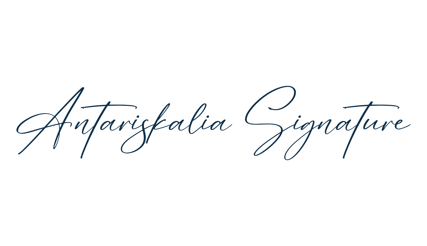 Antariskalia Signature, script handwritten fancy decorative calligraphy font preview