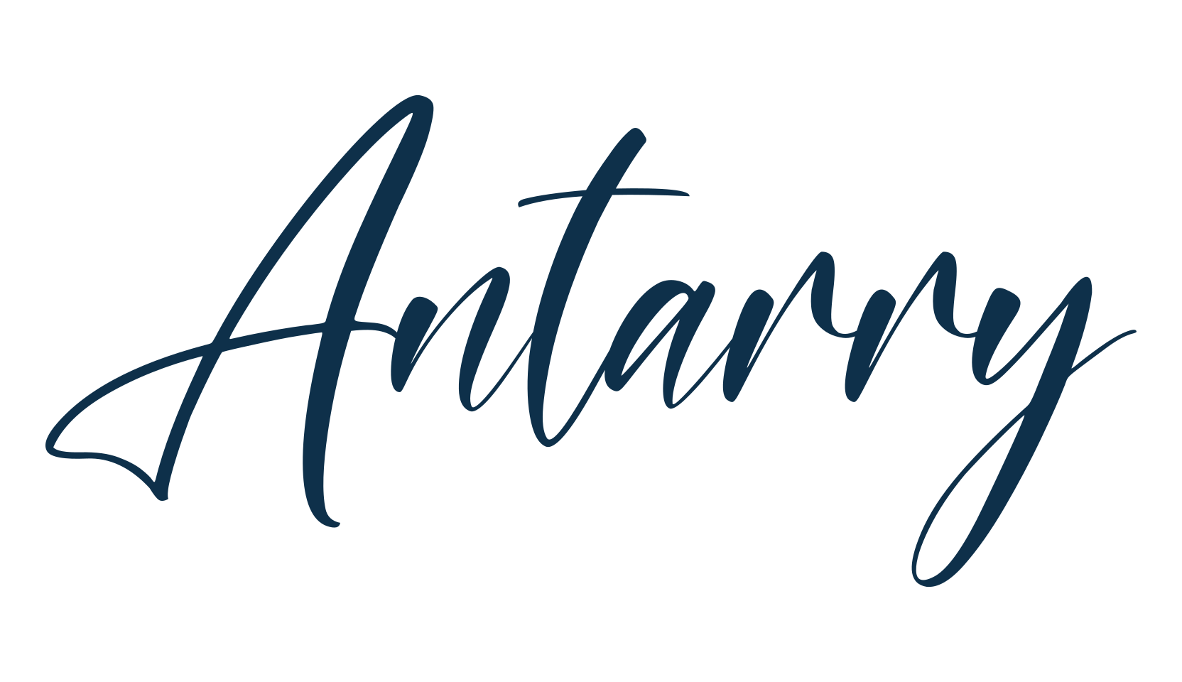 Antarry, script handwritten fancy decorative calligraphy font preview