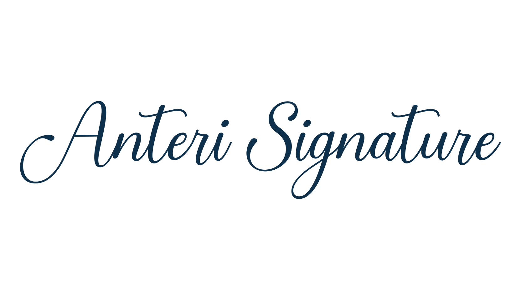 Anteri Signature, script calligraphy fancy decorative font preview