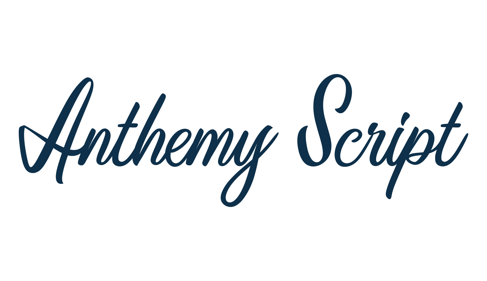 Anthemy Script, calligraphy font preview