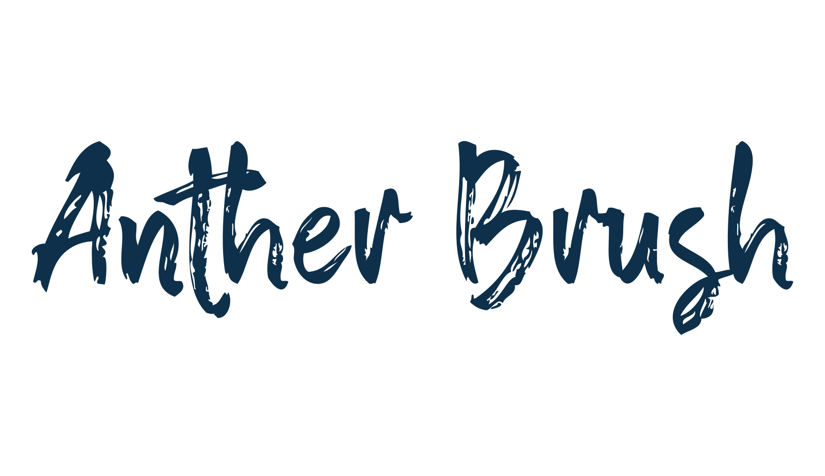 Anther Brush, script brush fancy decorative calligraphy font preview