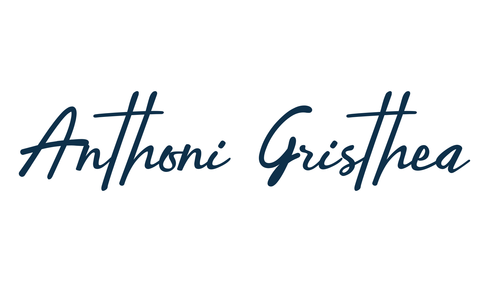 Anthoni Gristhea, script handwritten fancy decorative calligraphy font preview