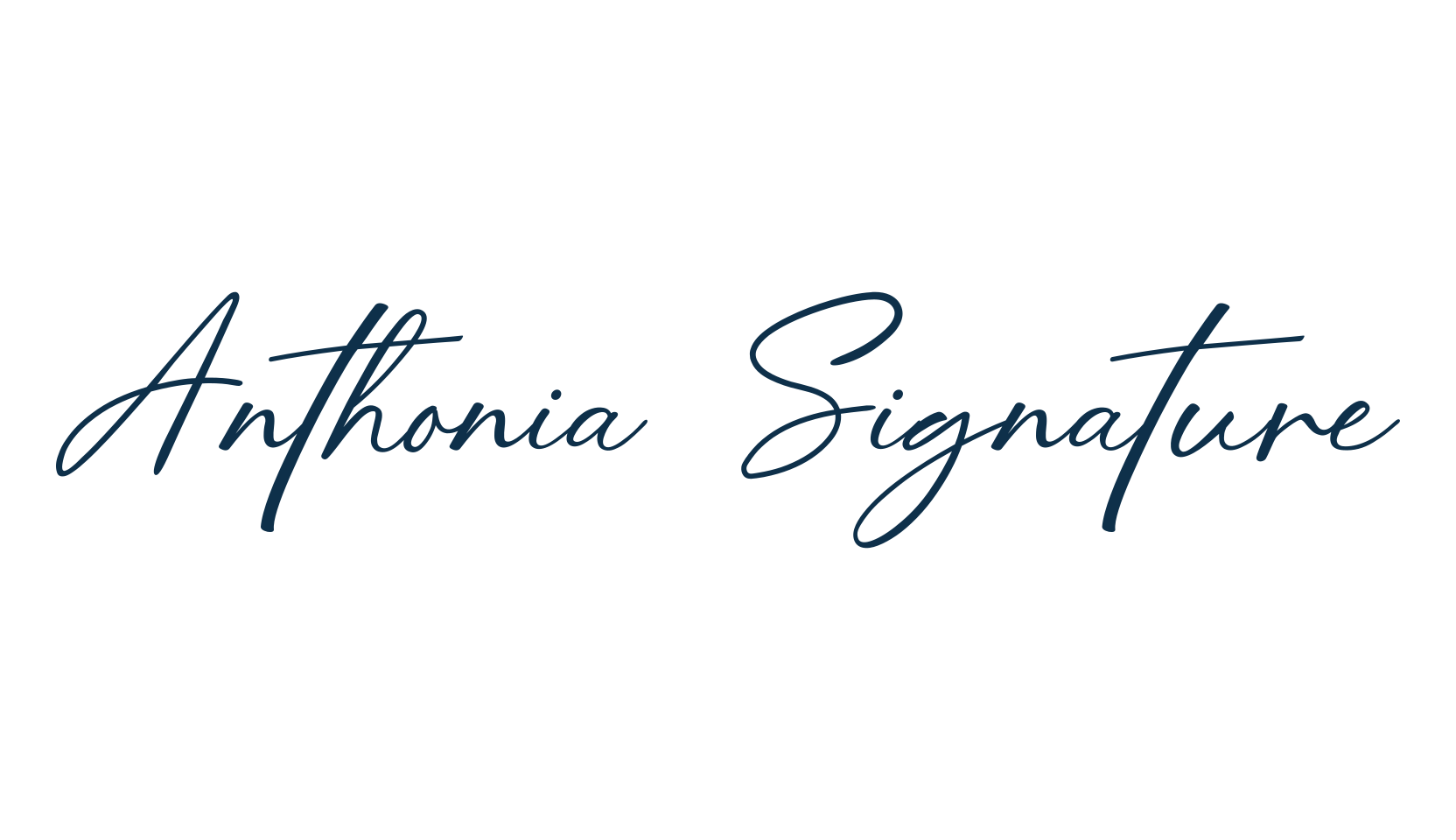 Anthonia Signature, script handwritten fancy decorative calligraphy font preview