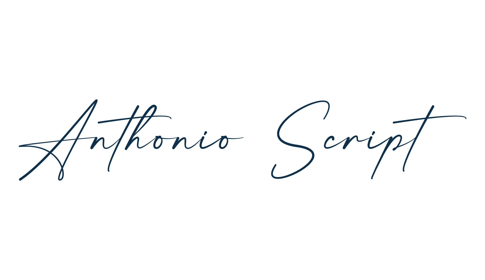 Anthonio Script, script handwritten fancy decorative calligraphy font preview