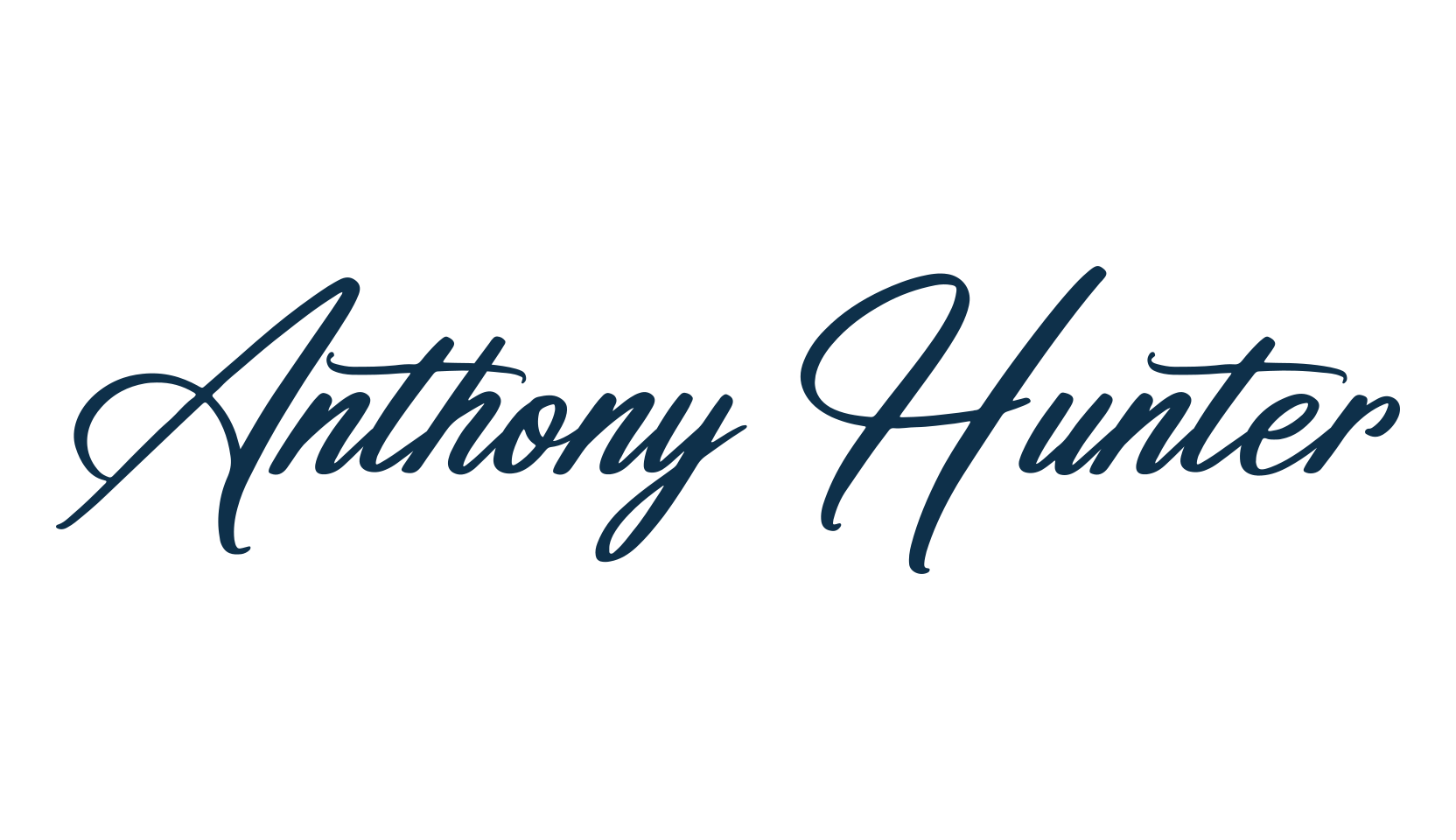 Anthony Hunter, calligraphy font preview