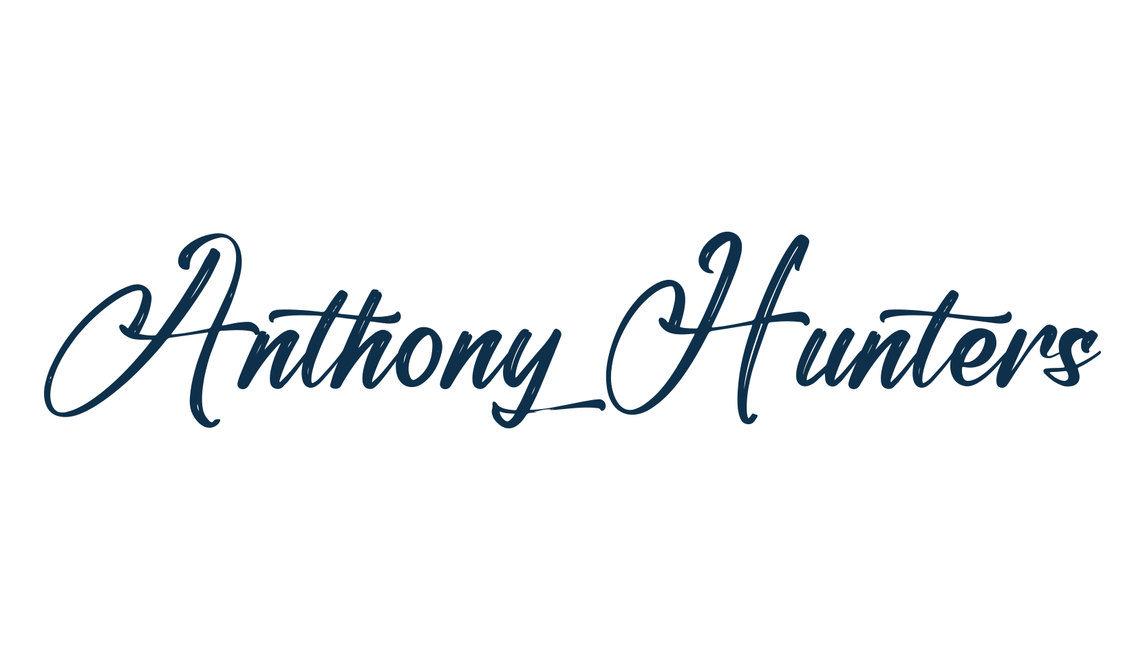 Anthony Hunters, script calligraphy fancy decorative font preview
