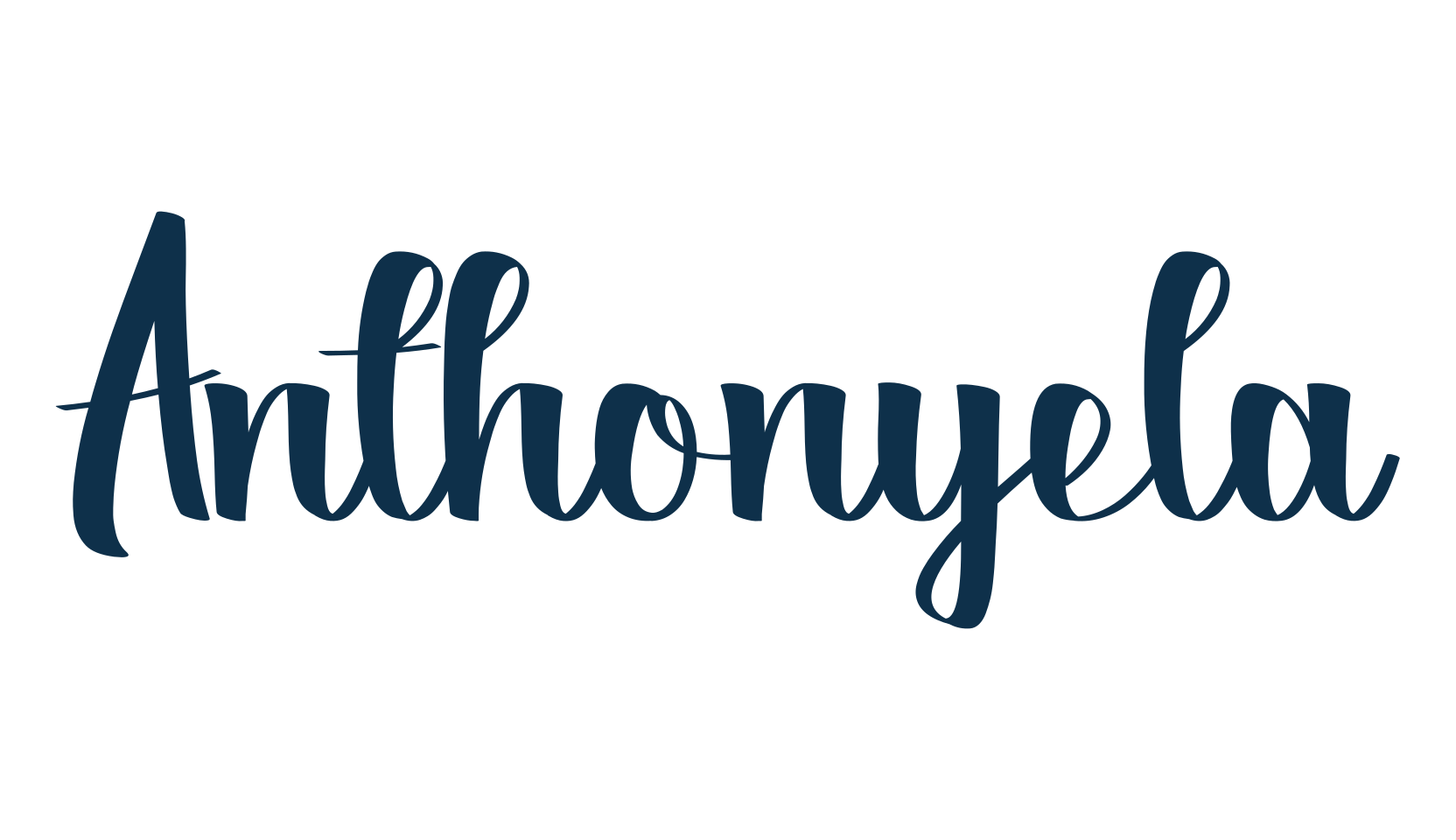 Anthonyela, calligraphy font preview