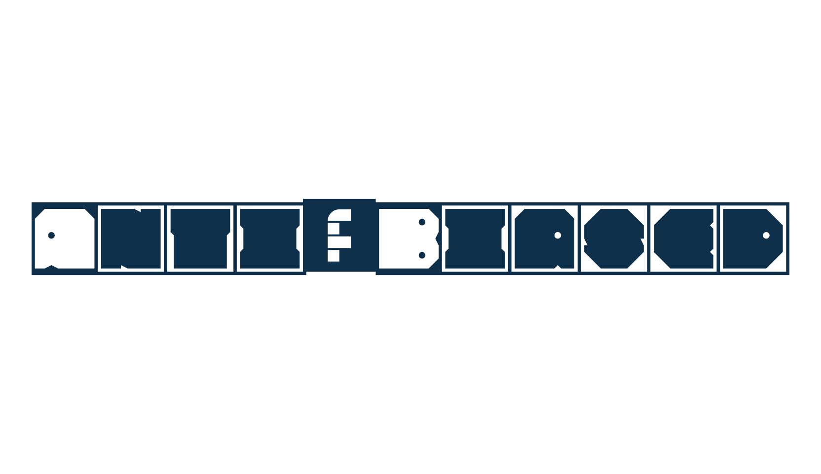 Anti-Biased, techno square sci-fi font preview