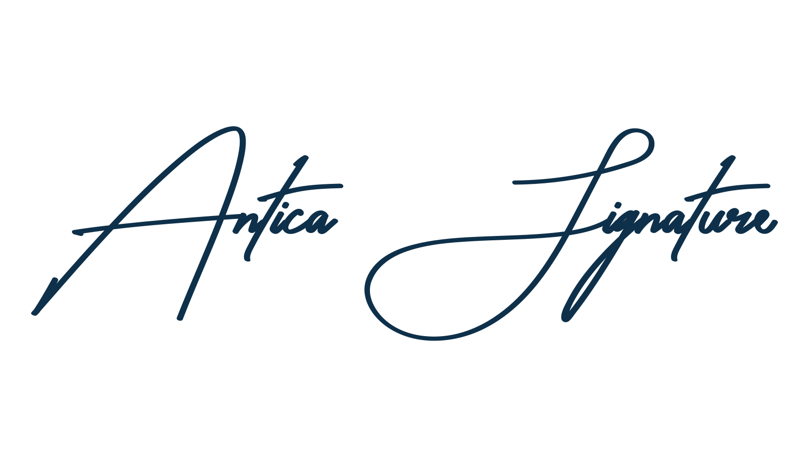 Antica Signature, handwriting font preview