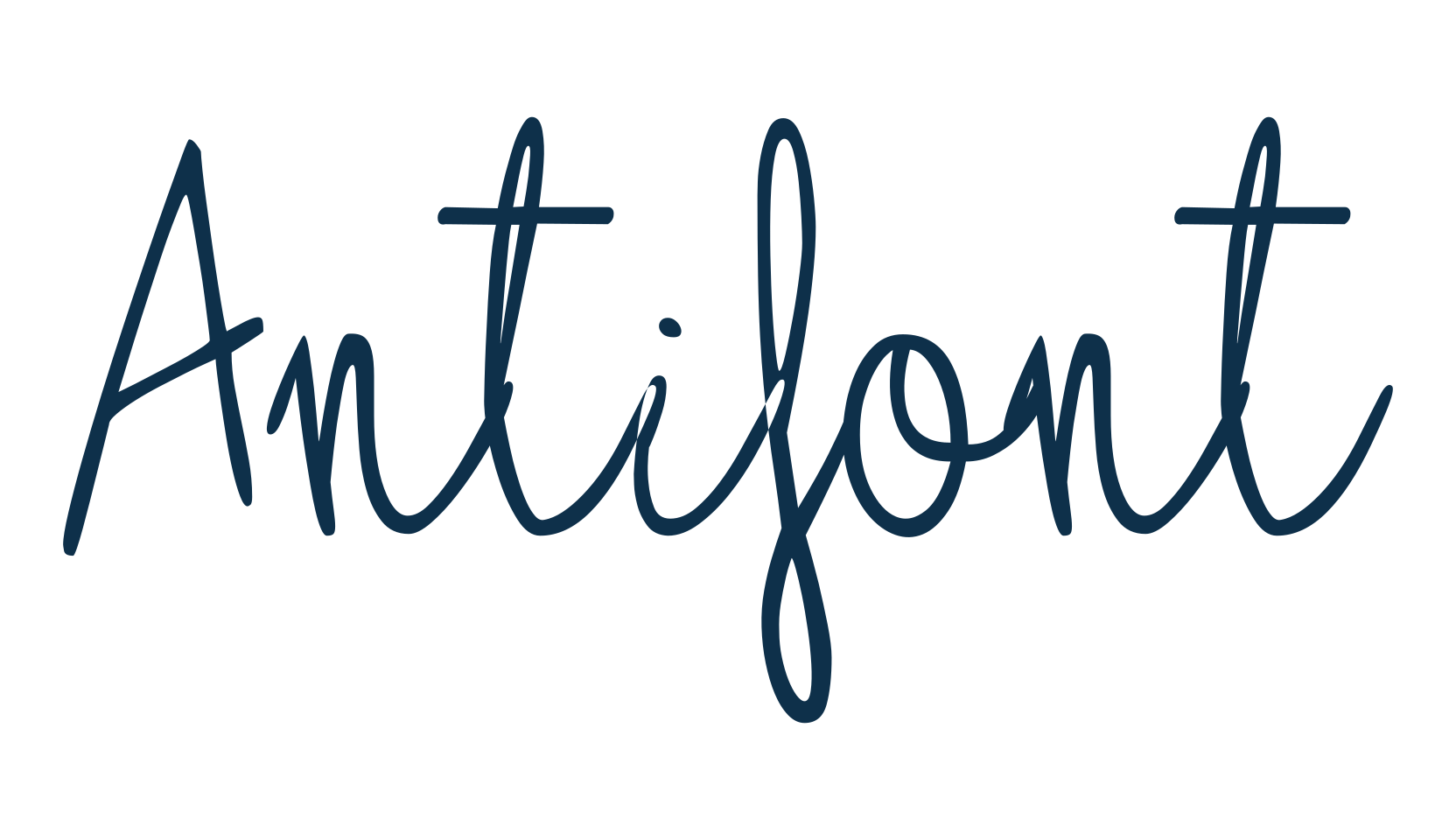 Antifont, script handwritten fancy decorative calligraphy font preview