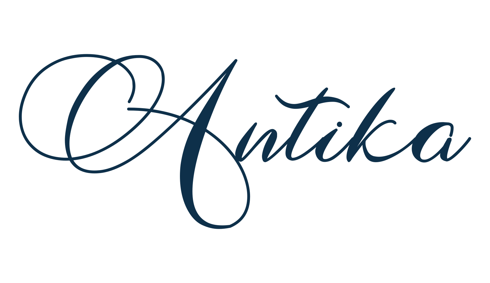 Antika, calligraphy font preview