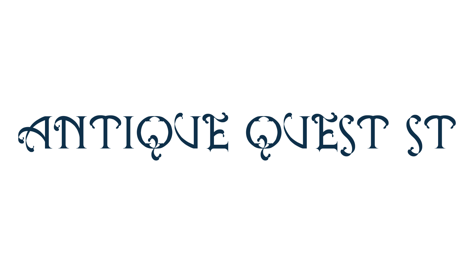 Antique Quest St, fancy retro decorative font preview