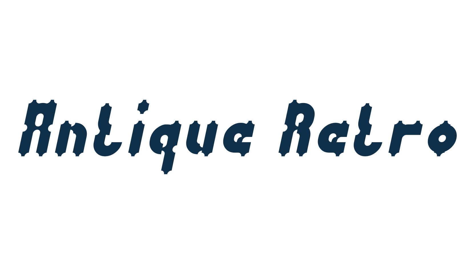 Antique Retro, decorative font preview