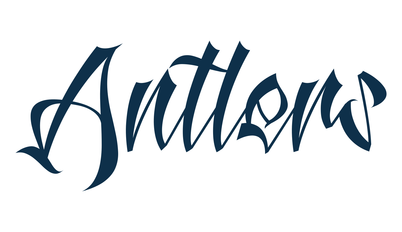 Antlers, script calligraphy fancy decorative font preview