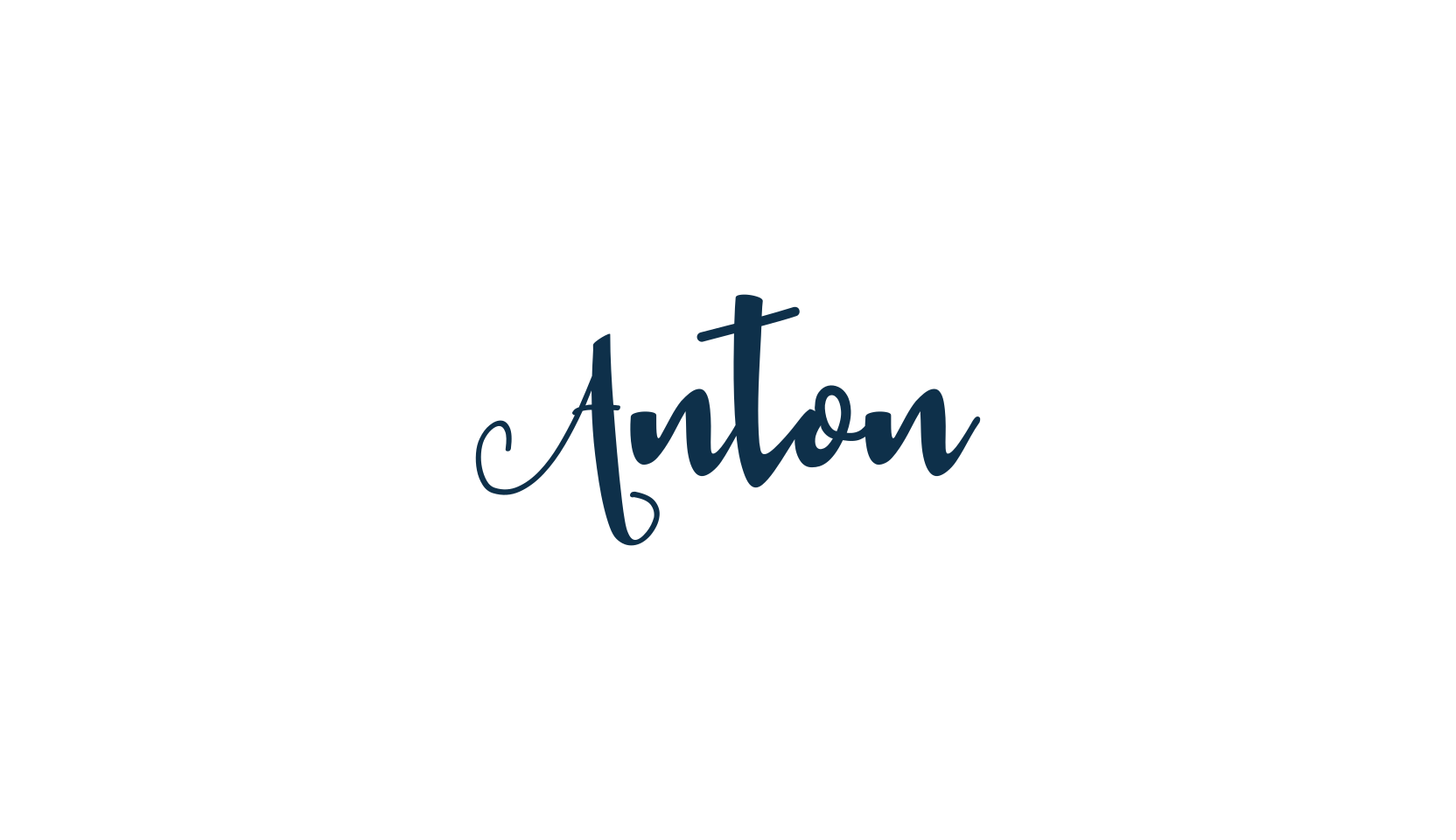 Anton, calligraphy font preview