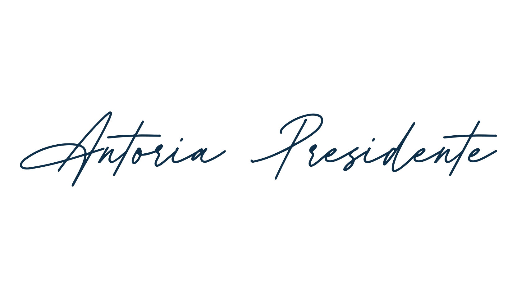 Antoria Presidente, script handwritten fancy decorative calligraphy font preview