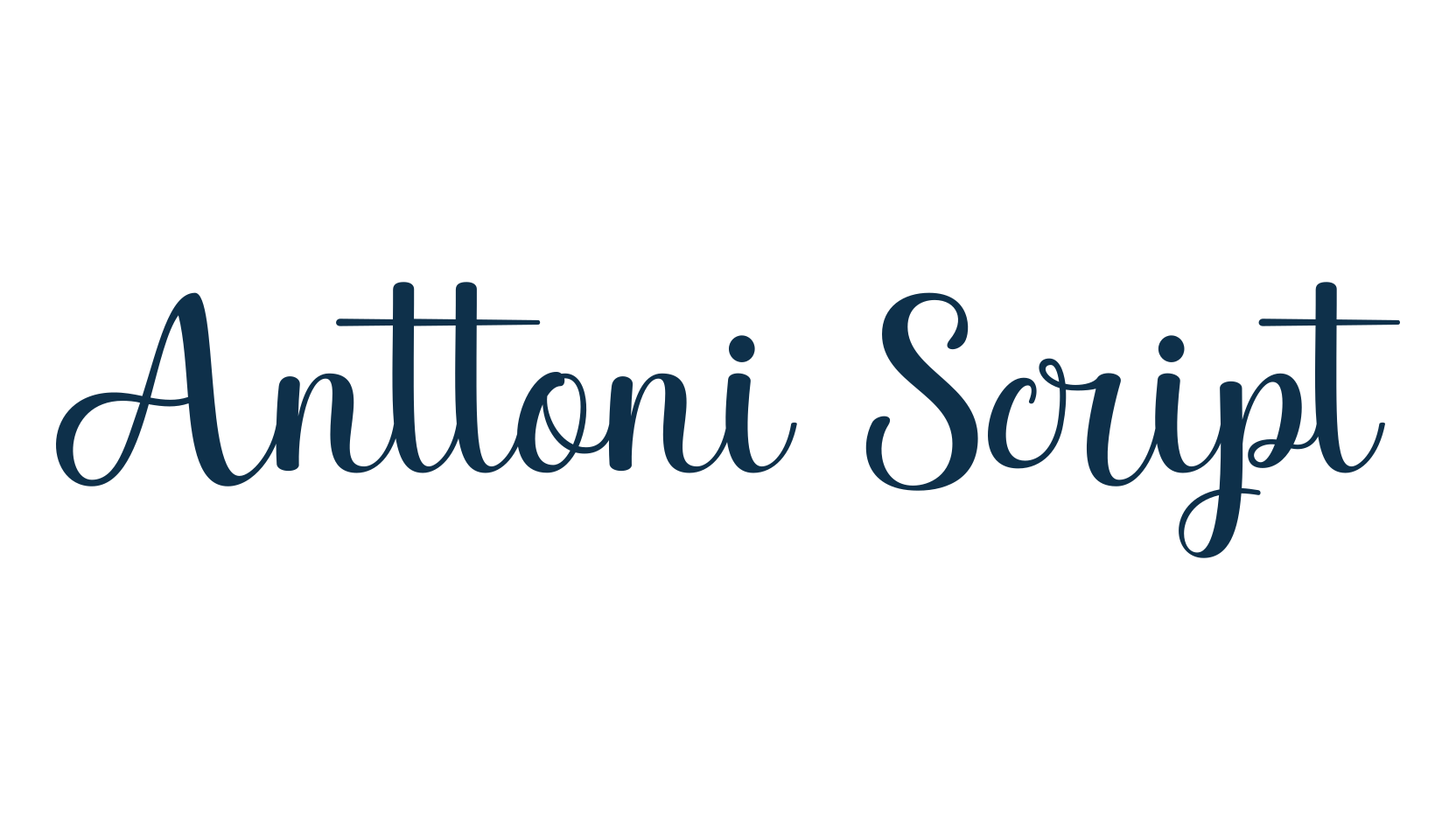 Anttoni Script, fancy various decorative script calligraphy font preview