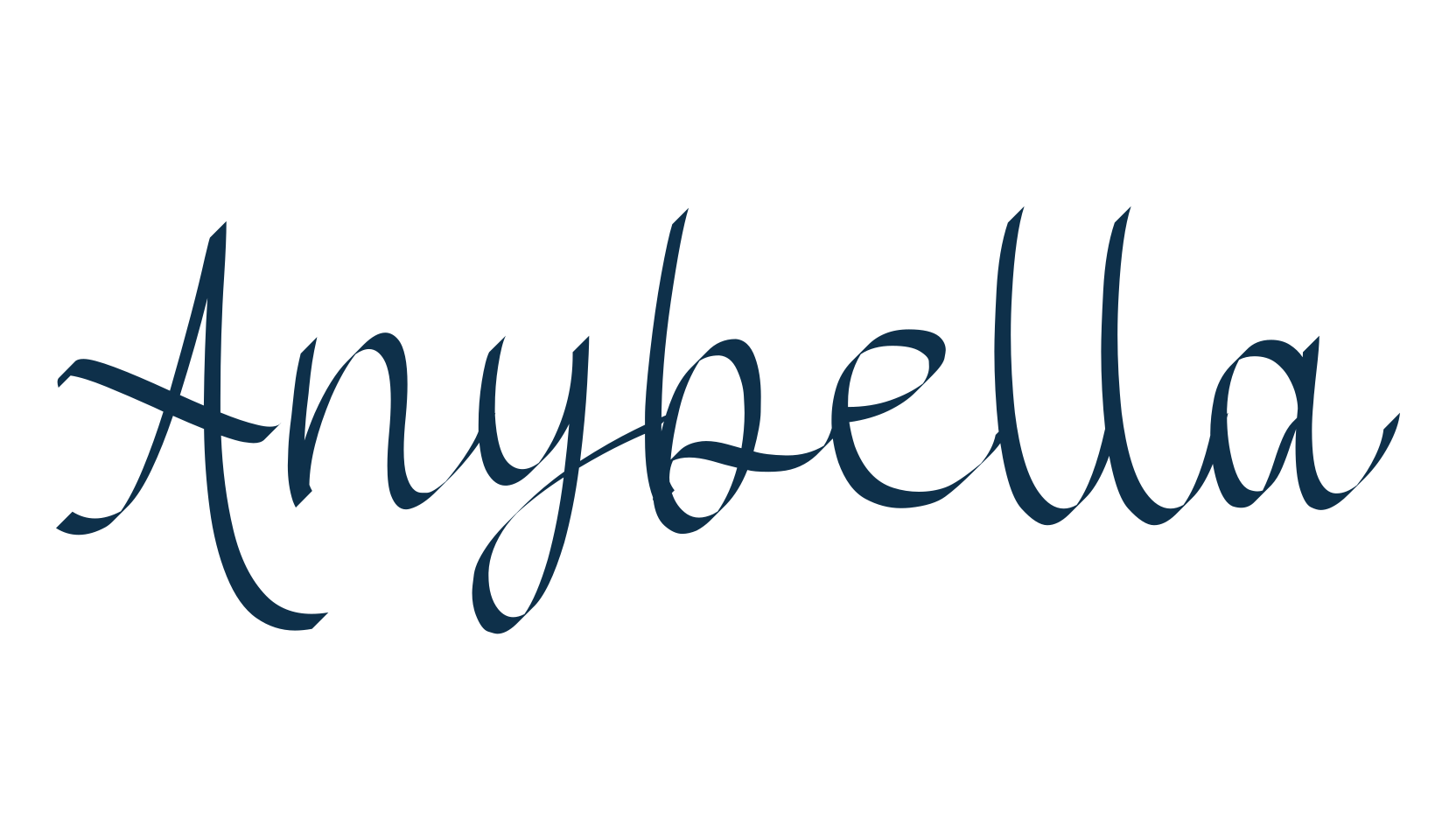 Anybella, script handwritten fancy decorative calligraphy font preview