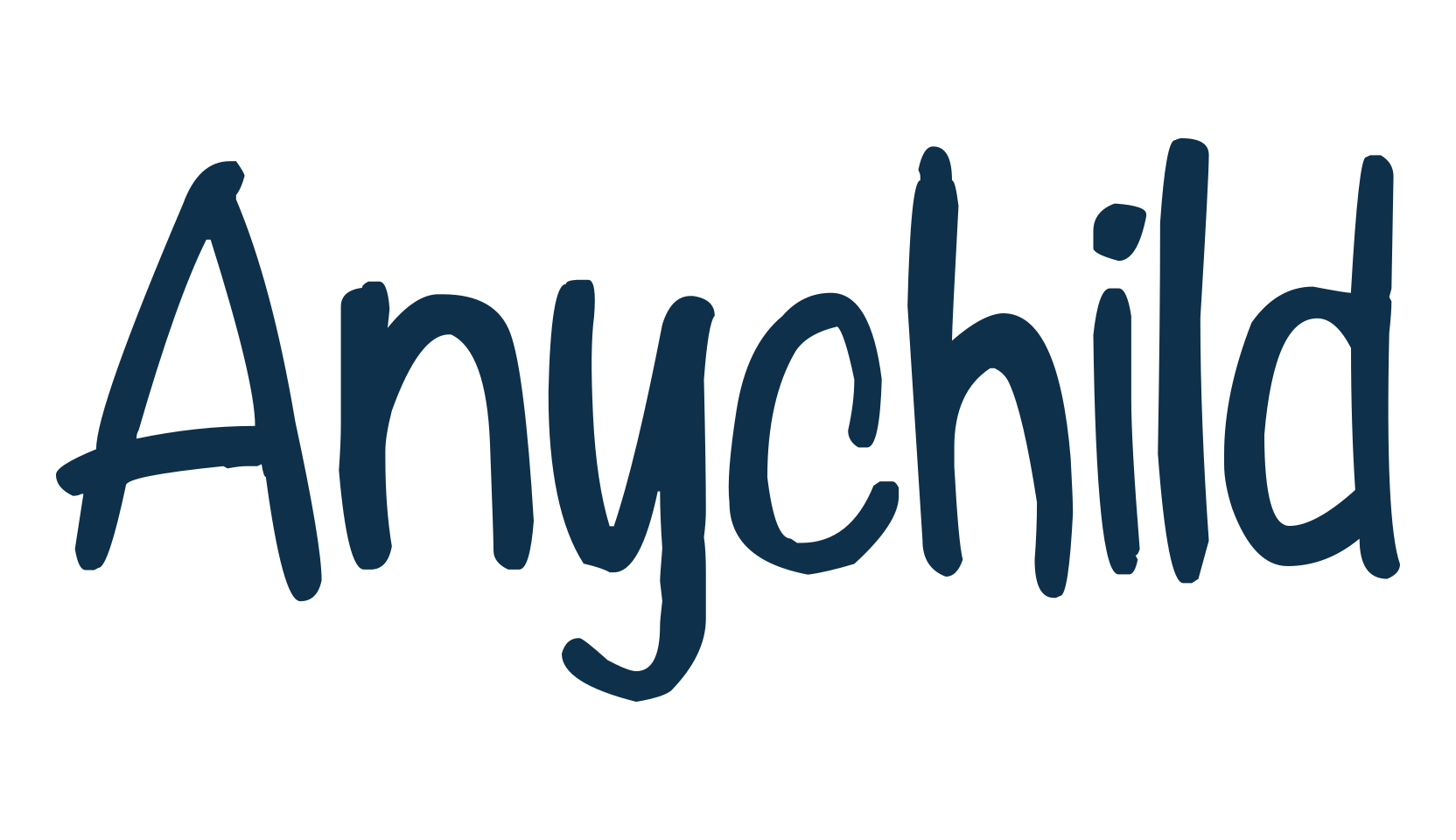 Anychild, handwriting font preview