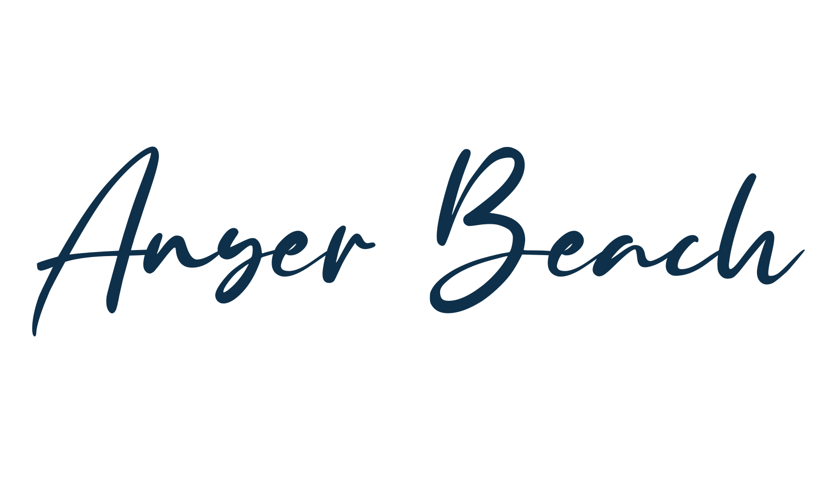 Anyer Beach, script handwritten fancy decorative calligraphy font preview