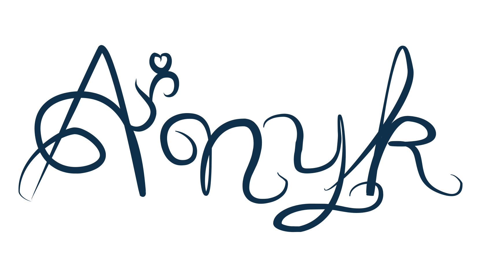 Anyk, fancy curly decorative font preview