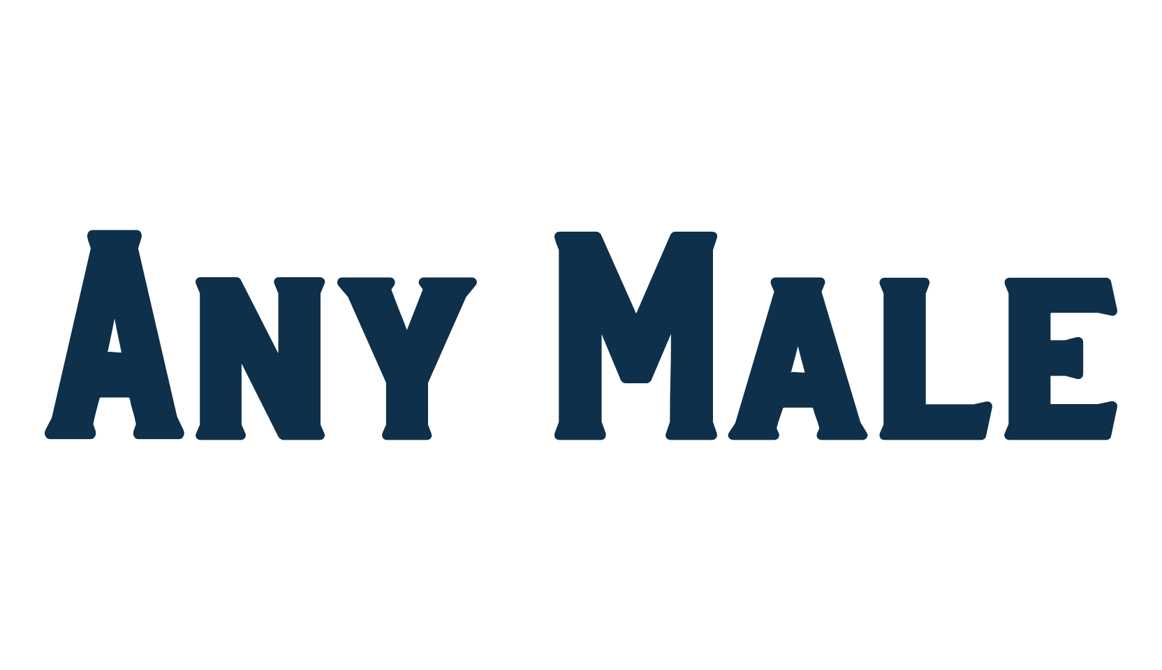 Any Male, fancy retro decorative font preview