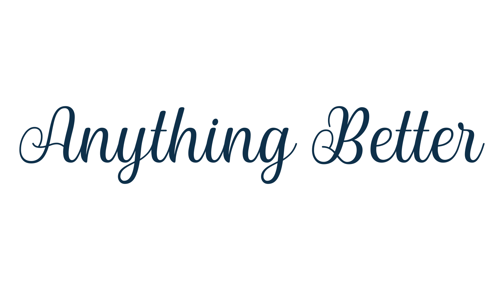 Anything Better, script calligraphy fancy decorative font preview