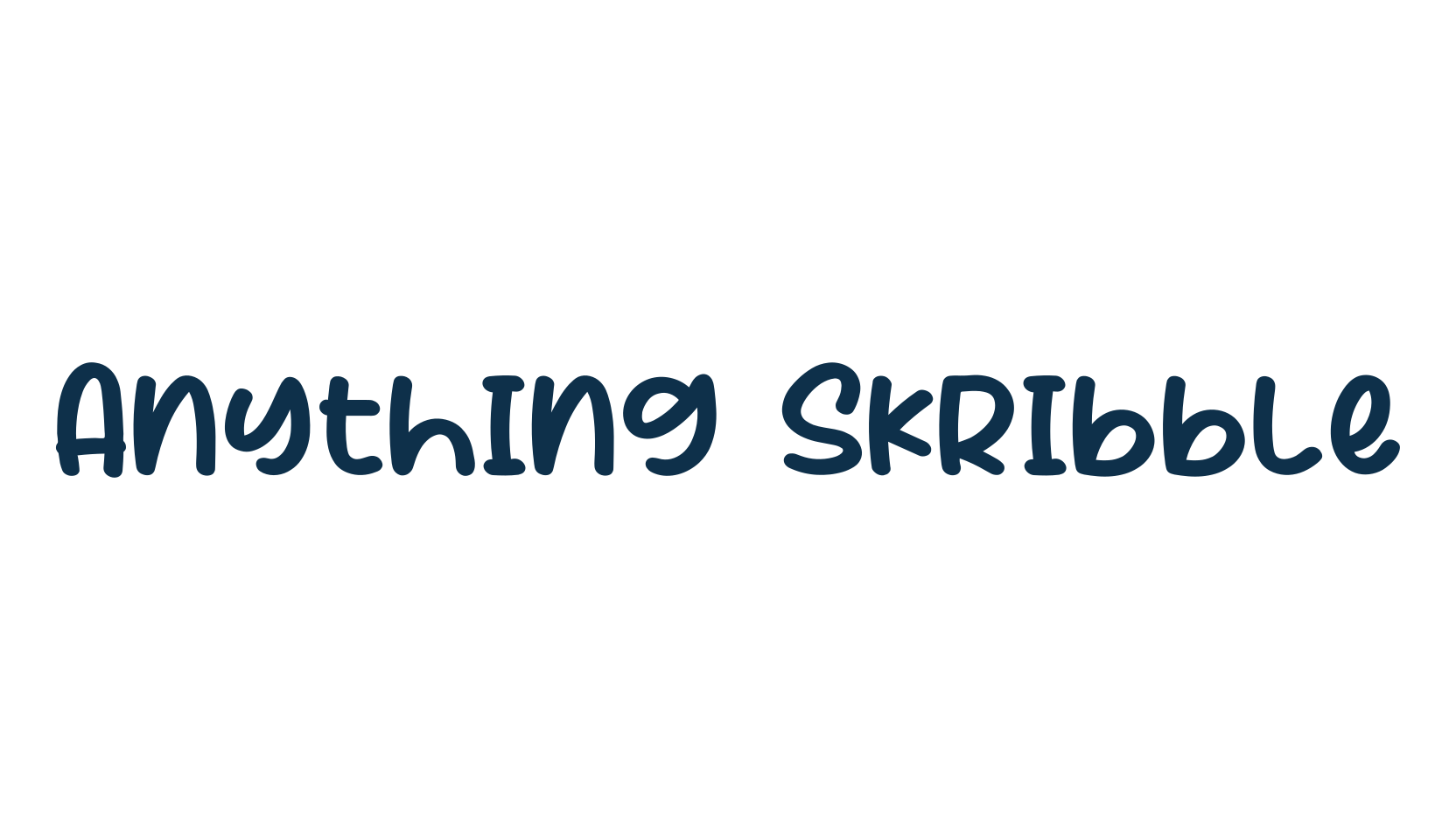 Anything Skribble, fancy cartoon decorative comic font preview
