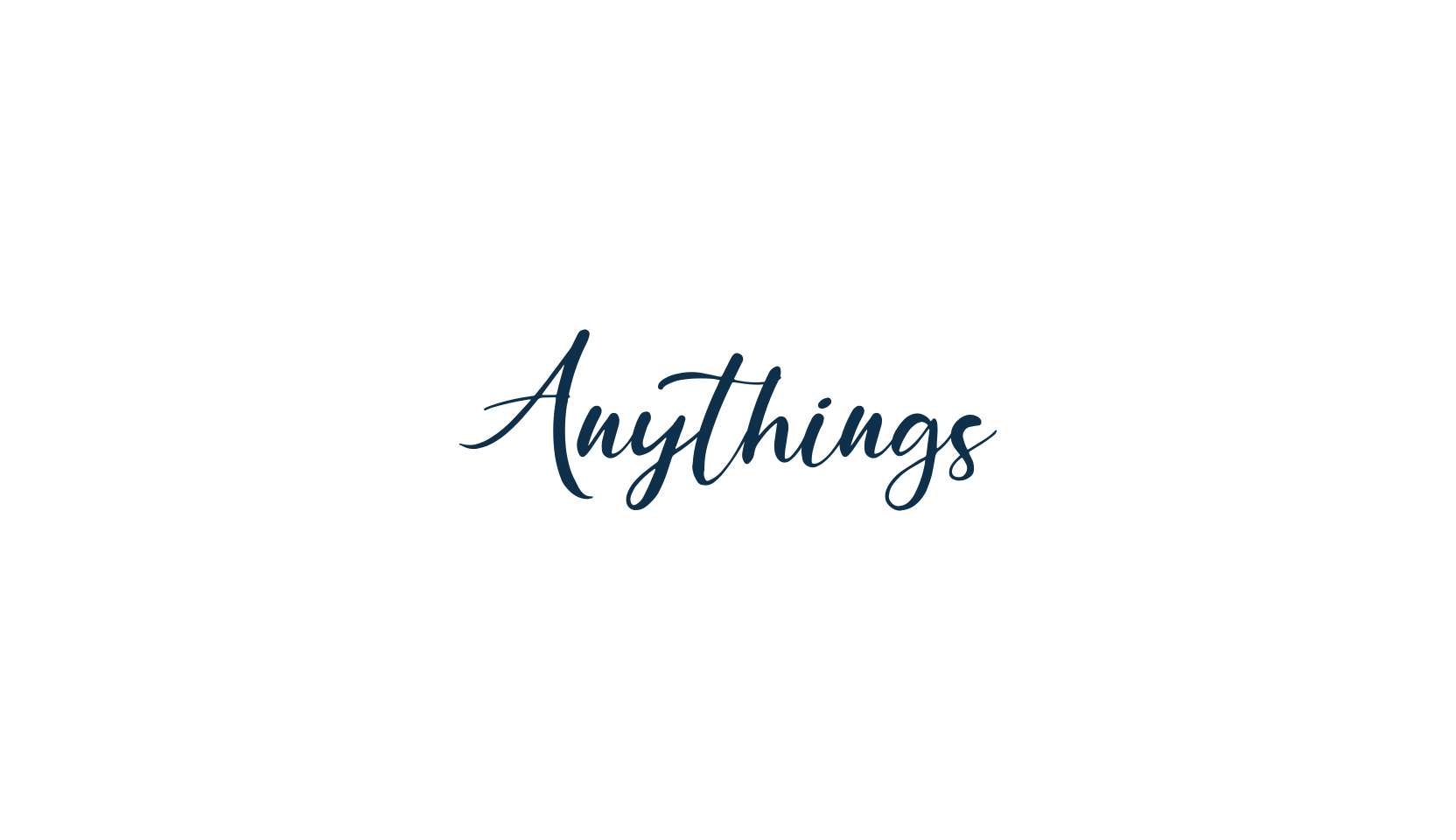 Anythings, calligraphy font preview