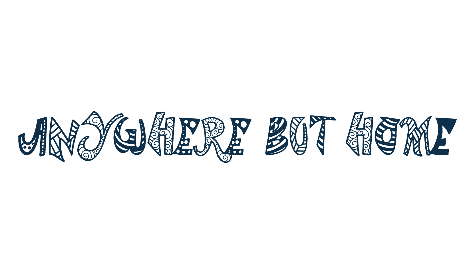 Anywhere But Home (anywhere-but-home2), fancy decorative font preview