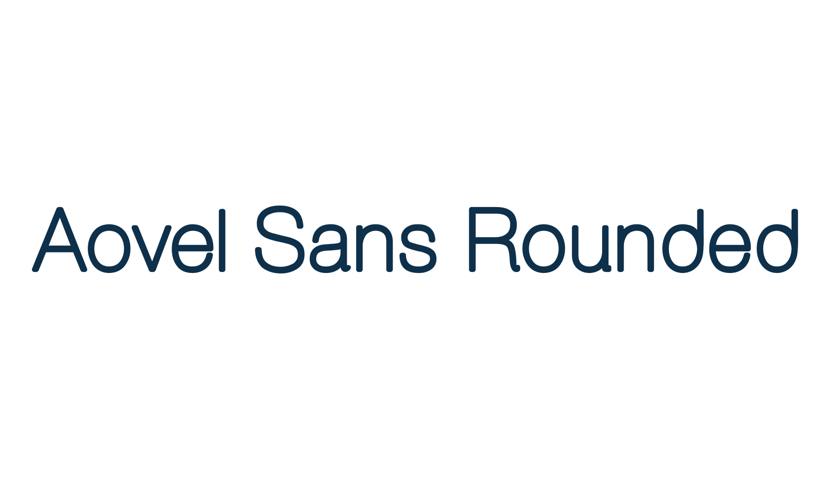 Aovel Sans Rounded, sans serif font preview