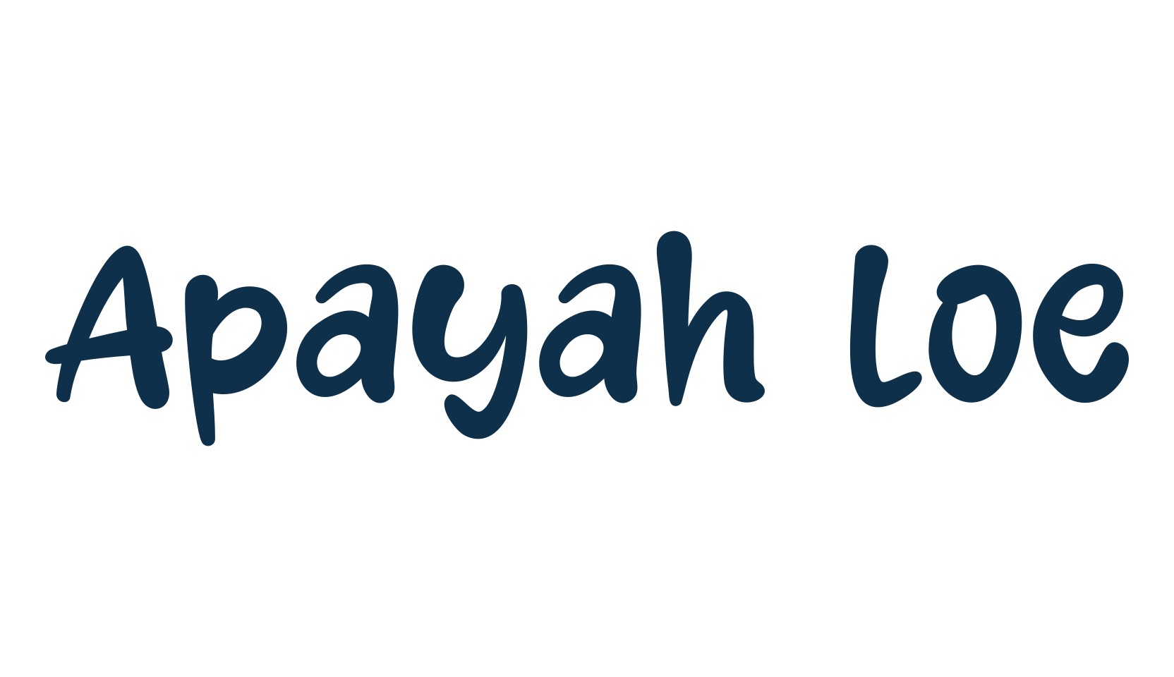 Apayah Loe, fancy cartoon decorative font preview