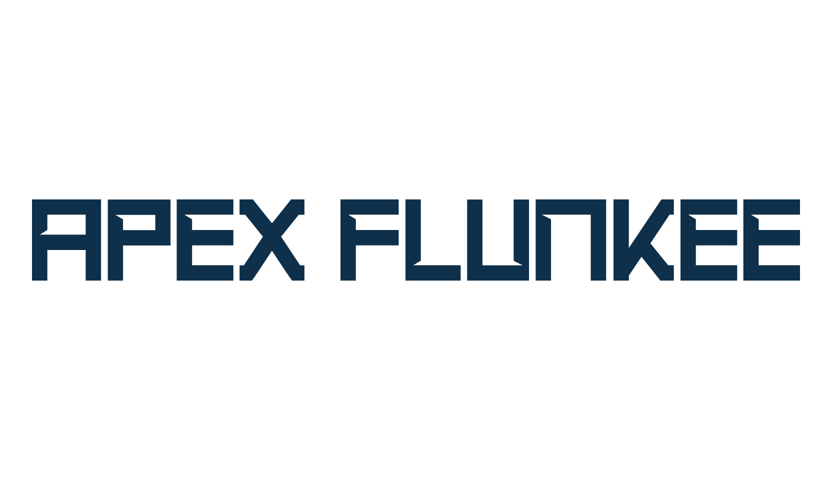 Apex Flunkee, techno square sci-fi font preview