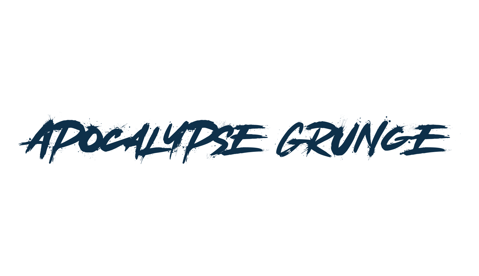Apocalypse Grunge, script trash fancy decorative calligraphy font preview