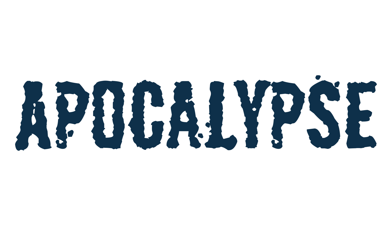 Apocalypse (apocalypse2), fancy eroded decorative font preview