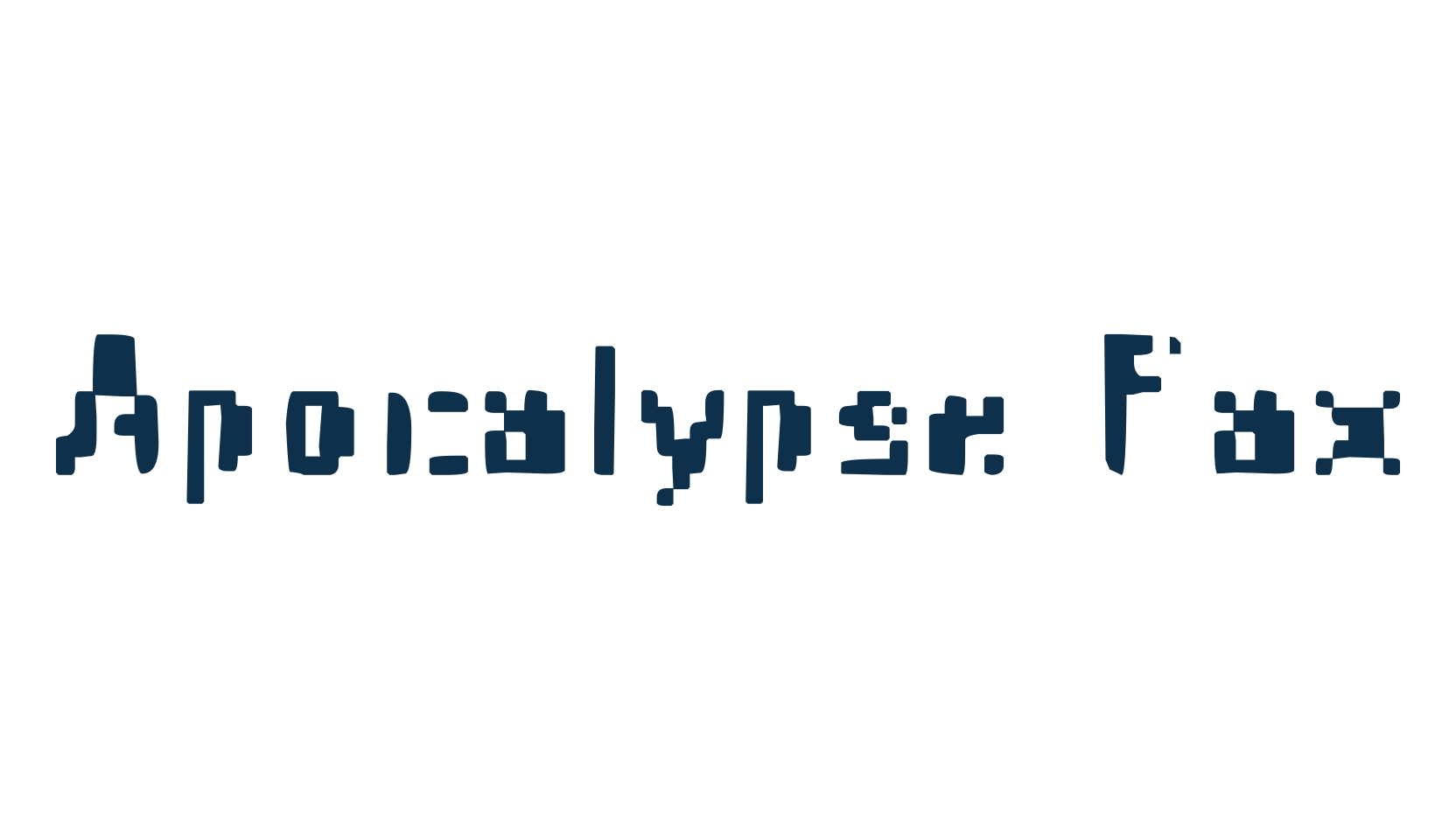Apocalypse Fax, destroy font preview