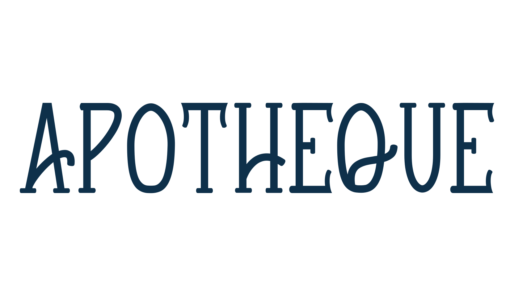 Apotheque, fancy retro decorative font preview